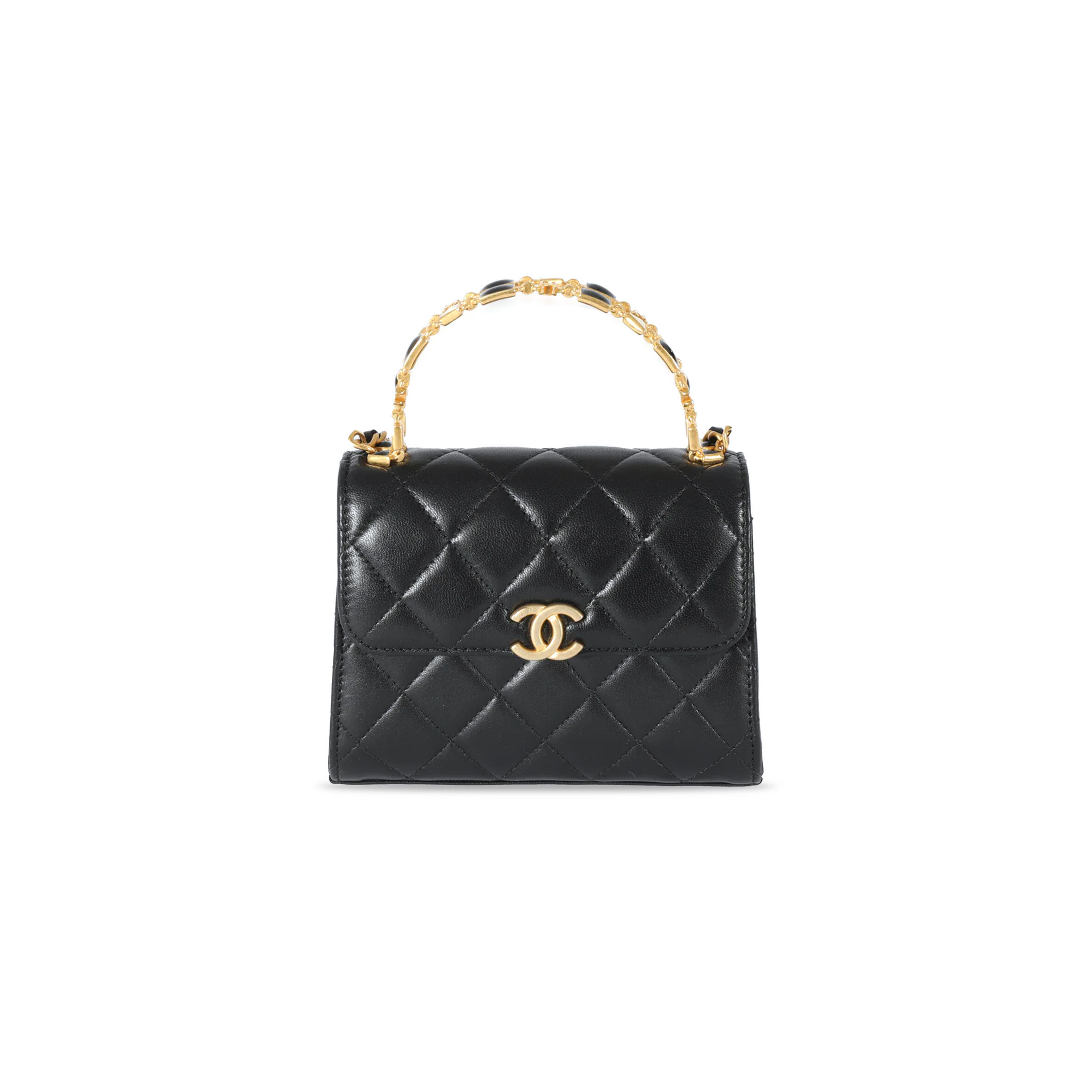 CHANEL TOP HANDLE WITH CHAIN AP2945 B08842 94305 (14.5*11.5*5.5cm)